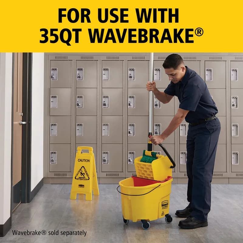 WaveBrake® Mop Bucket 18 QT Plastic Red Dirty Water 1/Each