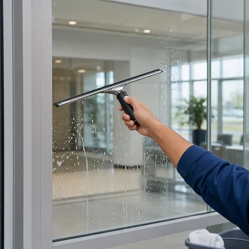 Professional Squeegee Stainless Steel Silver Complete With 12IN Handle 12IN Head 1/Each