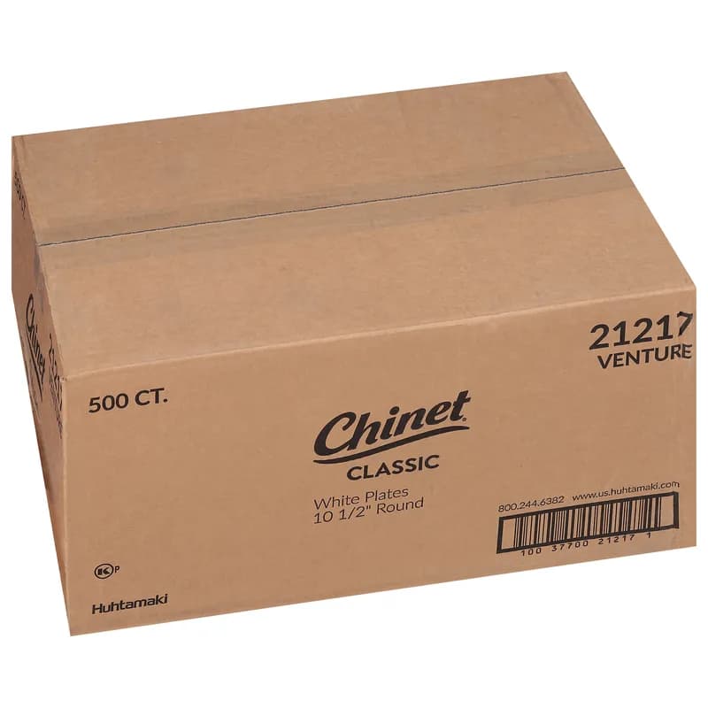 The Chinet Brand® Plate 10.5 IN Molded Fiber White Round 500/Case