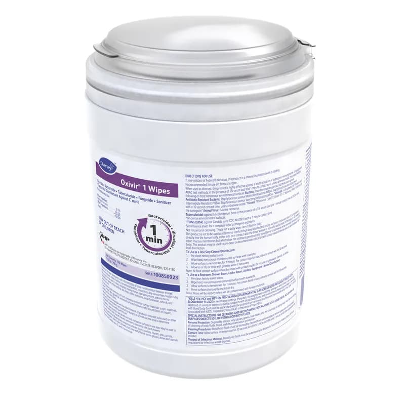 Oxivir® 1 One-Step Disinfectant Multi Surface Wipe Accelerated Hydrogen Peroxide (AHP®) 160 Count/Pack 12 Packs/Case