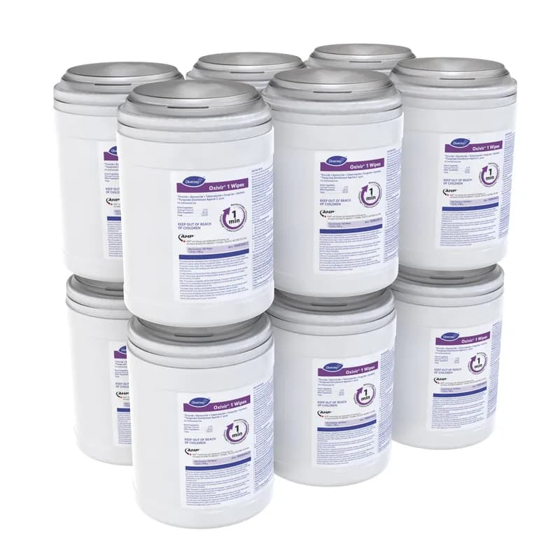 Oxivir® 1 One-Step Disinfectant Multi Surface Wipe Accelerated Hydrogen Peroxide (AHP®) 160 Count/Pack 12 Packs/Case