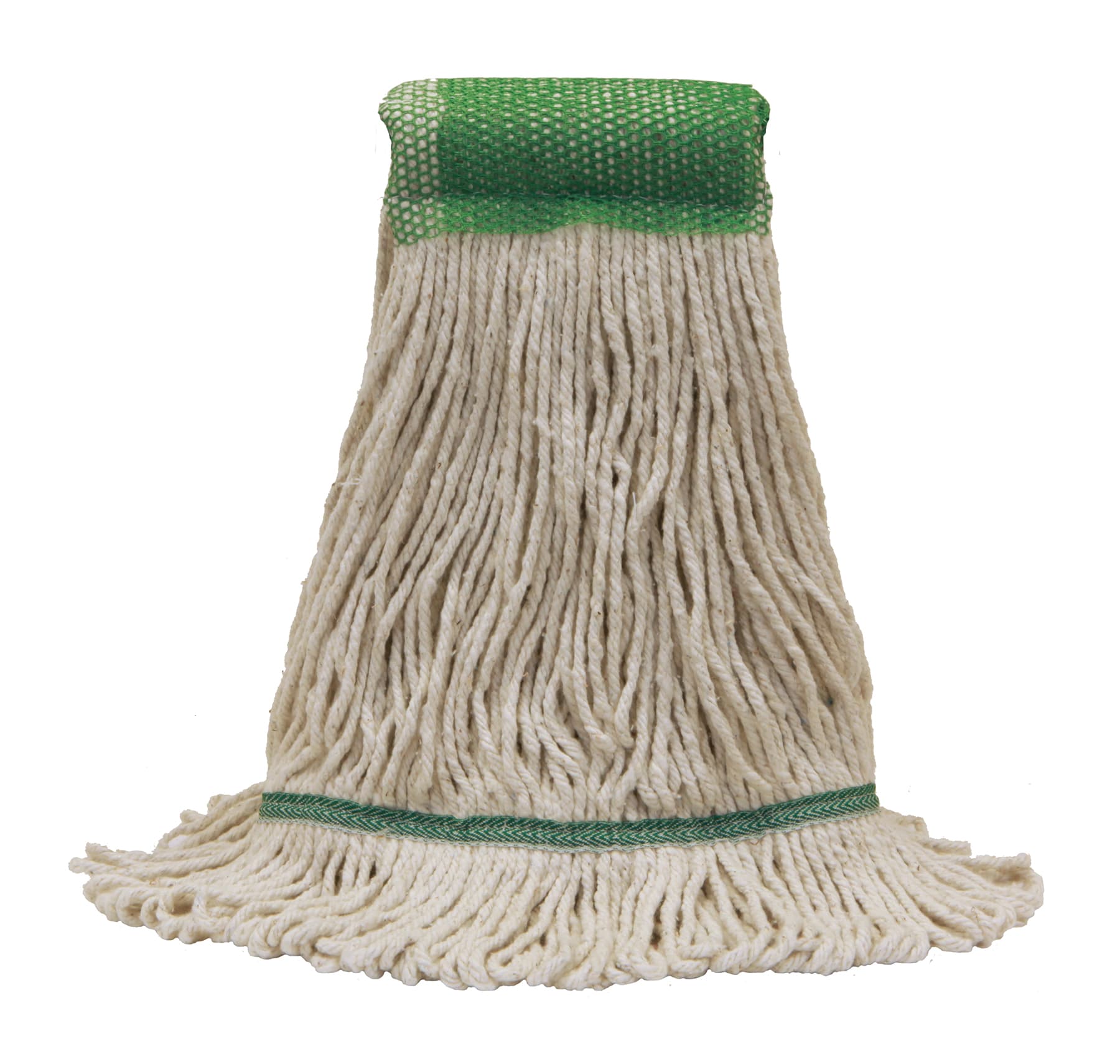 MaxiCotton™ Mop Head Medium (MED) 15.5X6X1 IN White Cotton 4PLY Loop End 5IN Mesh Headband 1/Each