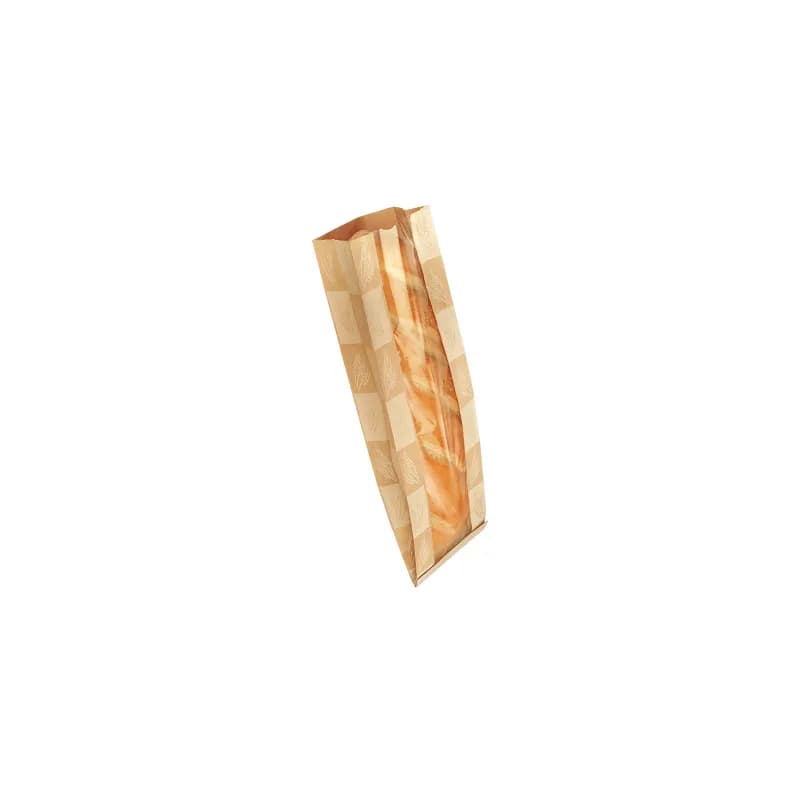 Bagcraft® EcoCraft Dubl Panel® Bread Bag 6.5X3X21 IN Paper Kraft Artisan With Window 500/Case