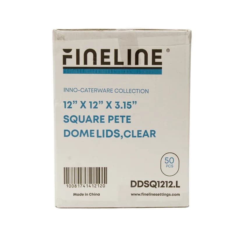 Platter Pleasers Lid 12X12 IN PET Clear Square For Platter 50/Case