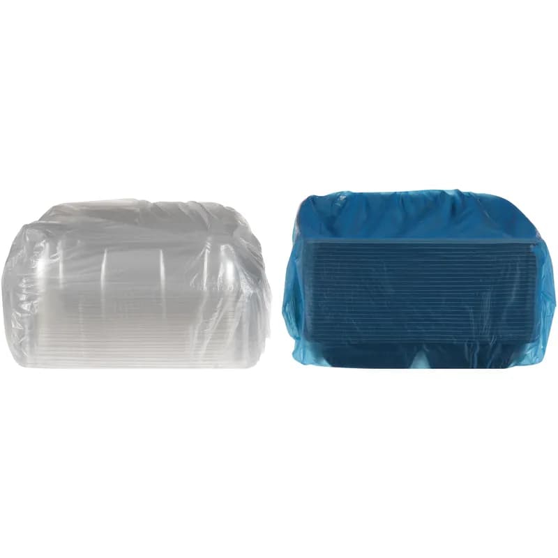 Serving Tray Base & Lid Combo With Dome Lid 14X14X2.5 IN PET PP Black Clear Square Deep 25/Case