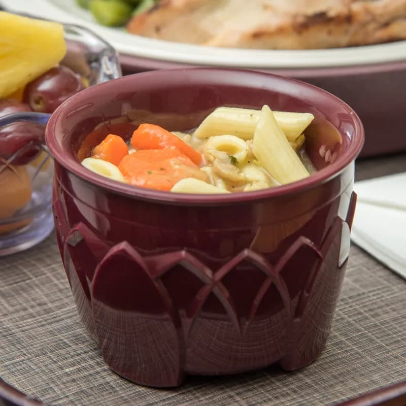 Dinex® Fenwick Bowl 5 FLOZ PP PE Cranberry Insulated 48/Case
