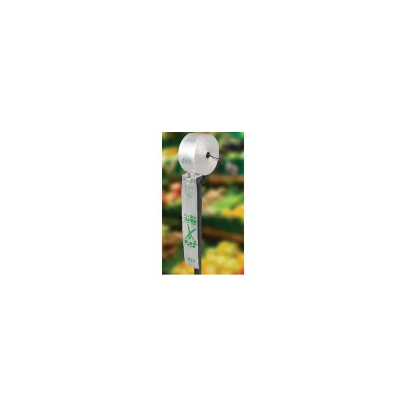 Hilex® Produce Bag Roll 15X20 IN HDPE 8MIC Green Organic 3000/Case