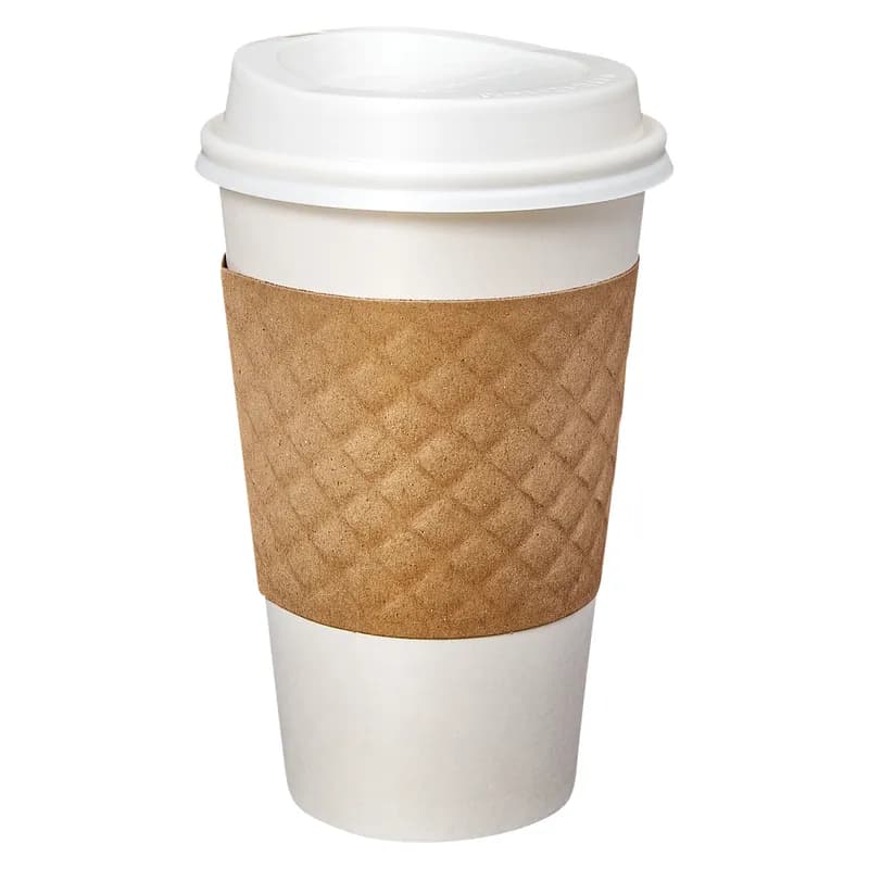 Victoria Bay Cup Sleeve 92MM Paper Kraft For 12-20 OZ 100 Count/Pack 12 Packs/Case 1200 Count/Case