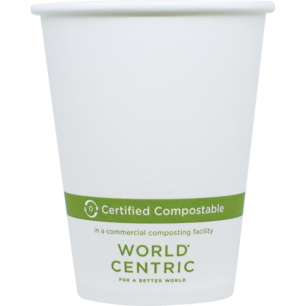 Hot Cup 8 OZ Paper PLA White 1000/Case