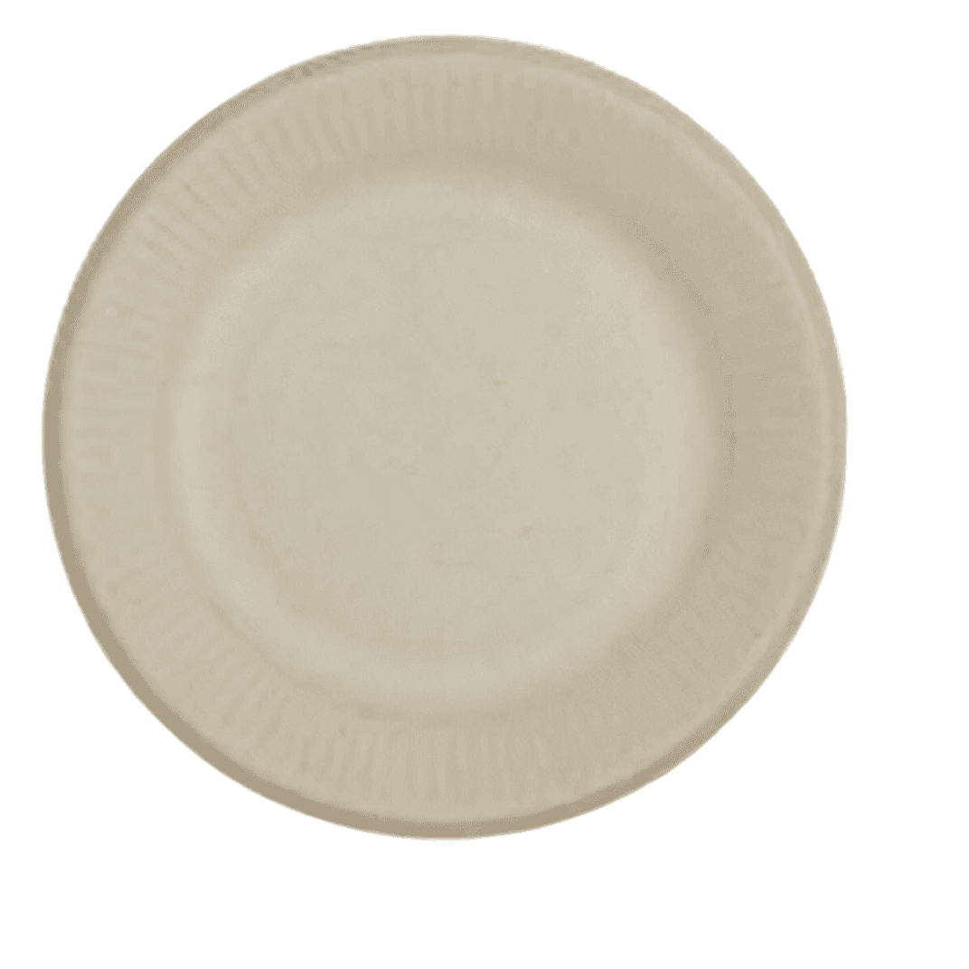 Plate 6 IN Bamboo Plant Fiber Natural Round Freezer Safe 1000/Case