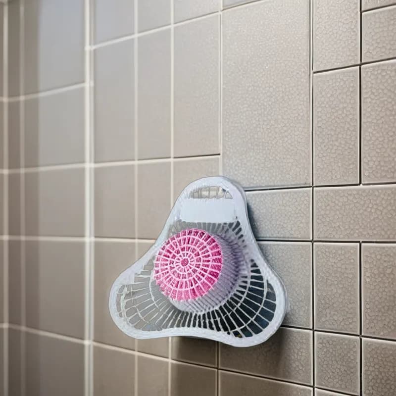 Health Gards® Urinal Screen & Block Cherry Pink Plastic Non-Para 12/Case