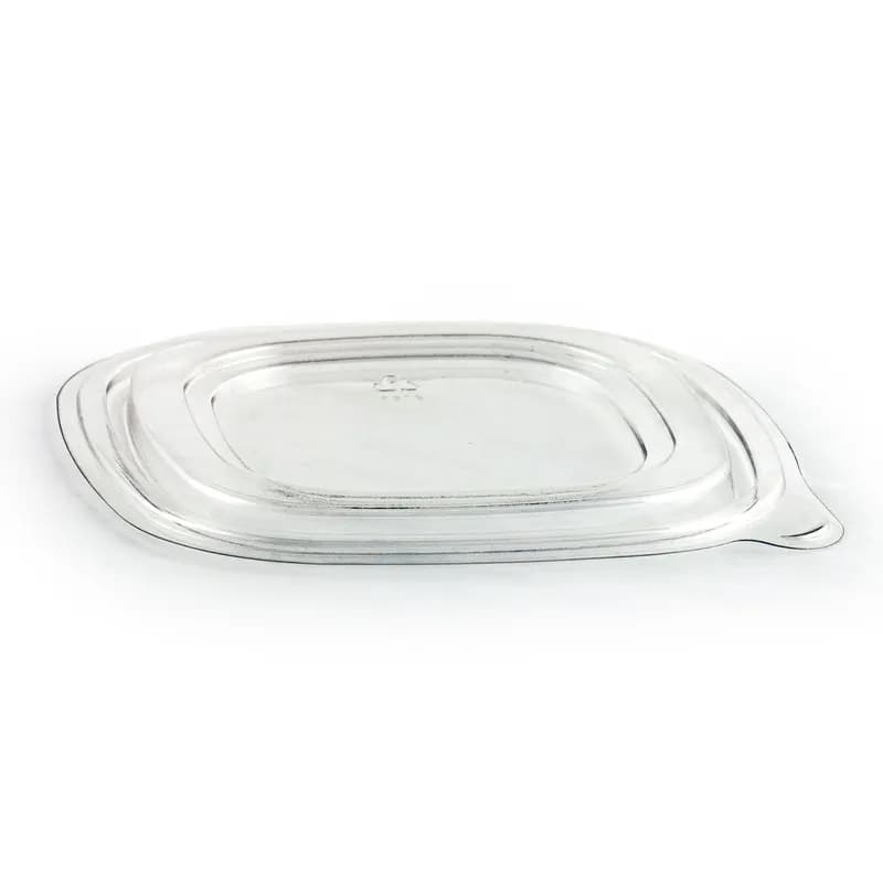 Lid 8.13X8.13X0.34 IN 1 Compartment RPET Clear Square For Cold Bowl Crack Resistant Leak Resistant 150/Case