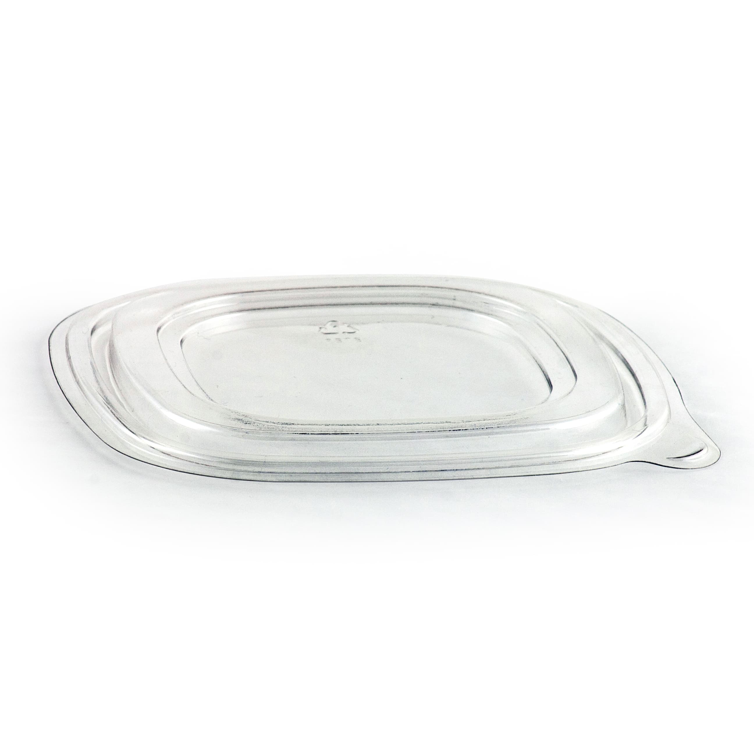 Lid 8.13X8.13X0.34 IN 1 Compartment RPET Clear Square For Cold Bowl Crack Resistant Leak Resistant 150/Case