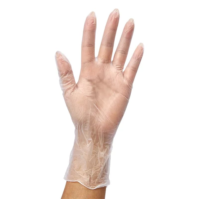 Victoria Bay Gloves Small (SM) Clear Vinyl Disposable Powdered 100 Count/Pack 10 Packs/Case 1000 Count/Case