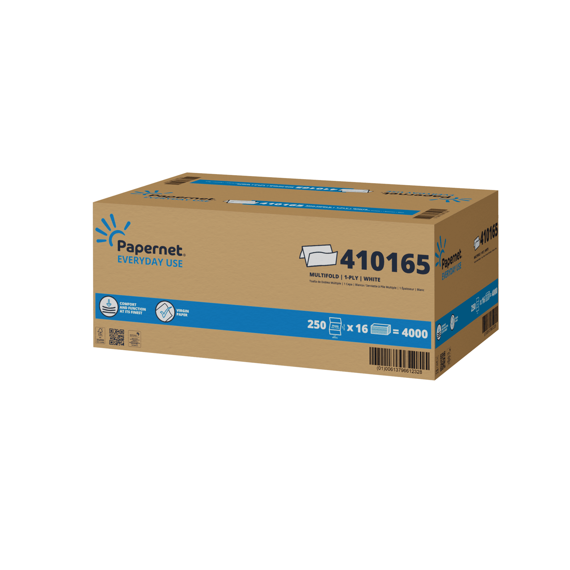 Papernet Everyday Use Folded Paper Towel White Multifold 4000 Sheets/Case