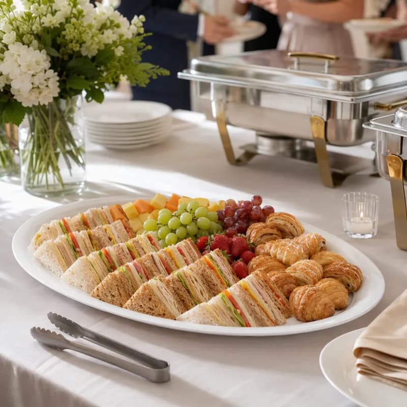 Victoria Bay Serving Tray 14X21 IN PS White Oval 20/Case