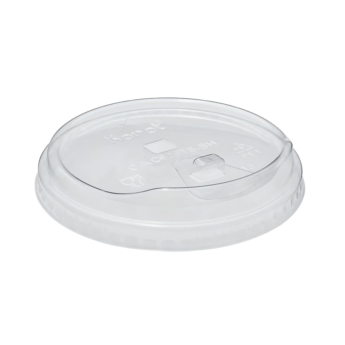 Karat® Lid Flat 3.86 IN PET Clear For 12-24 OZ Cold Cup Strawless Sip Through 1000/Case