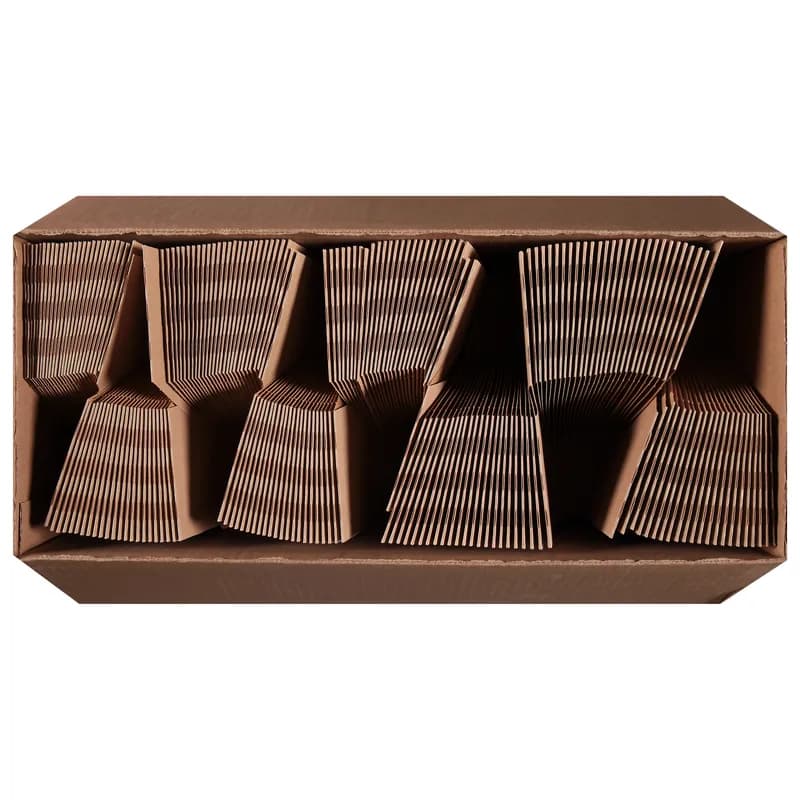 Cup Carrier 6.87X6.87X8.37 IN 4 Compartment Paperboard Kraft For 8-32 OZ With Handle Reusable 200/Case