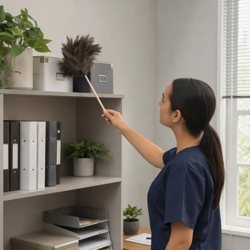 Feather Duster With Handle Reusable 1/Each