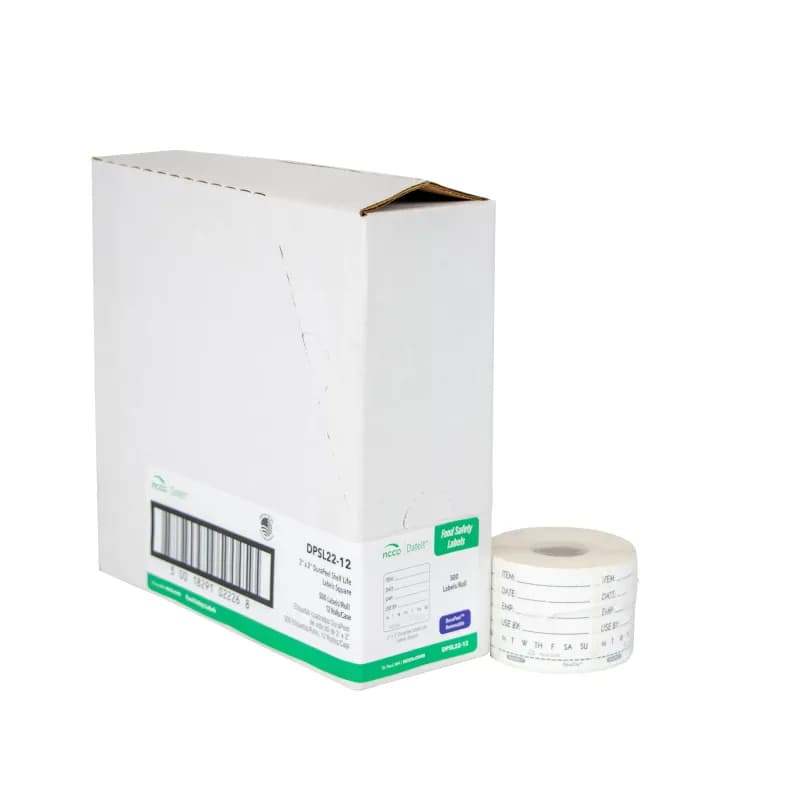 DateCodeGenie® DuraPeel Shelf Life Label 2X2 IN White Square Removable 500/Roll