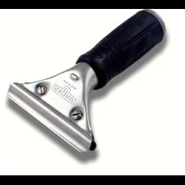 Squeegee Handle Stainless Steel Rubber Silver Black Ergonomic Handle 1/Each