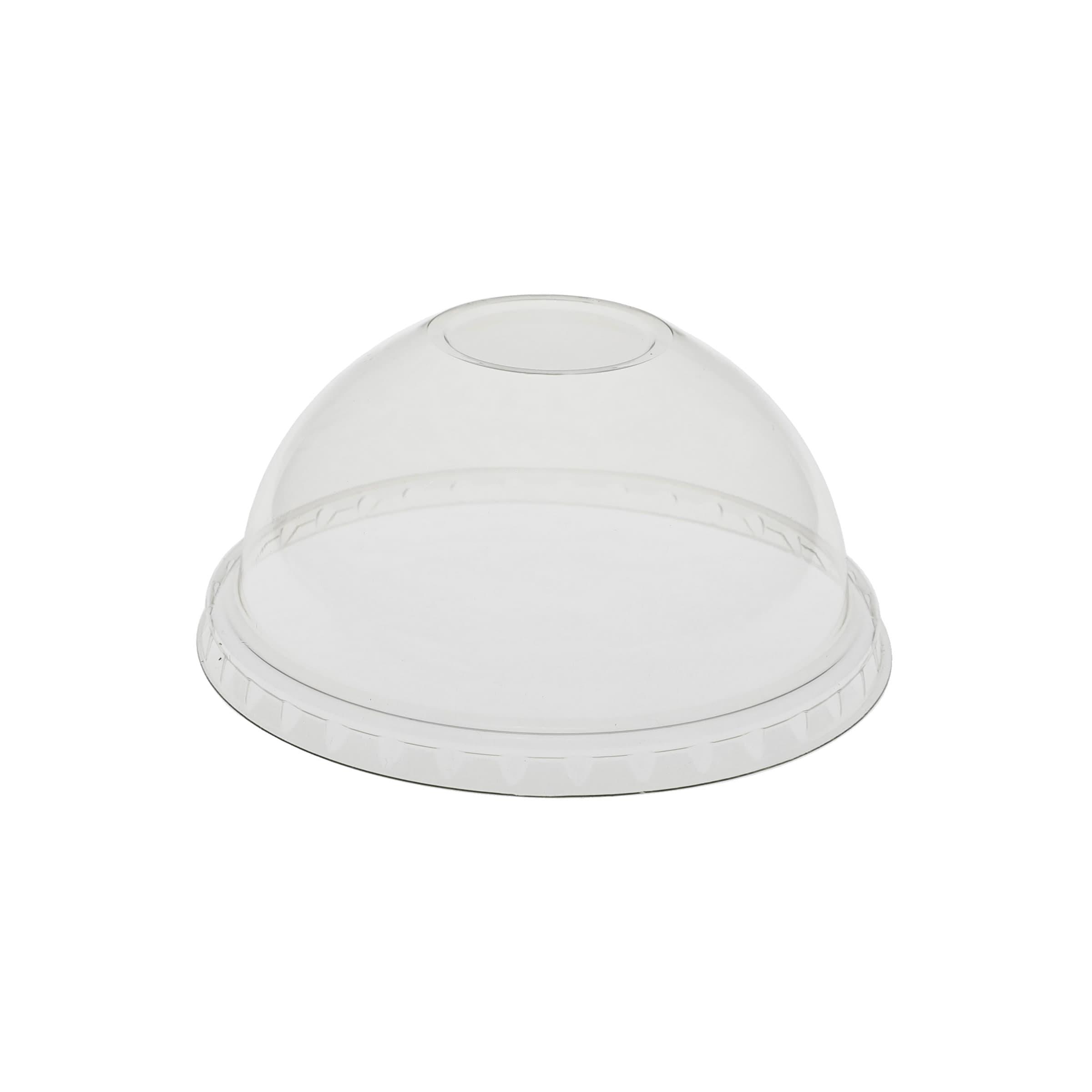 EarthChoice® Lid High Dome 3.9X1.8 IN RPET Clear For 12-16-24 OZ Ice Cream Container No Hole 900/Case