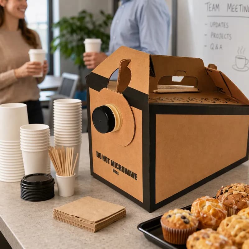 Bagcraft® Java Pac® Coffee Hot Beverage Dispenser 96 OZ 20X16X15 IN Corrugated Paperboard Kraft 25/Case