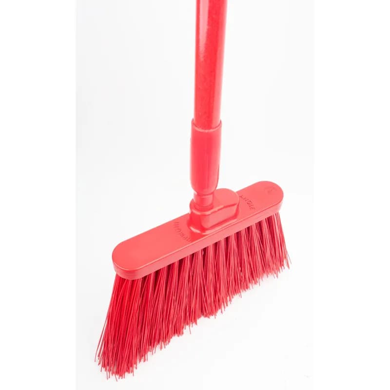 Carlisle Foodservice Products® Sparta Spectrum Broom Red PP Angled Color Coded Duo-Sweep Unflagged 1/Each