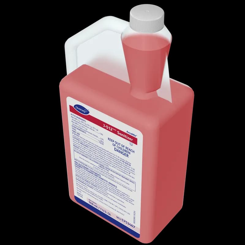 J-512 Sanitizer 32 FLOZ Multi Surface Liquid Concentrate Quat Kosher 6/Case