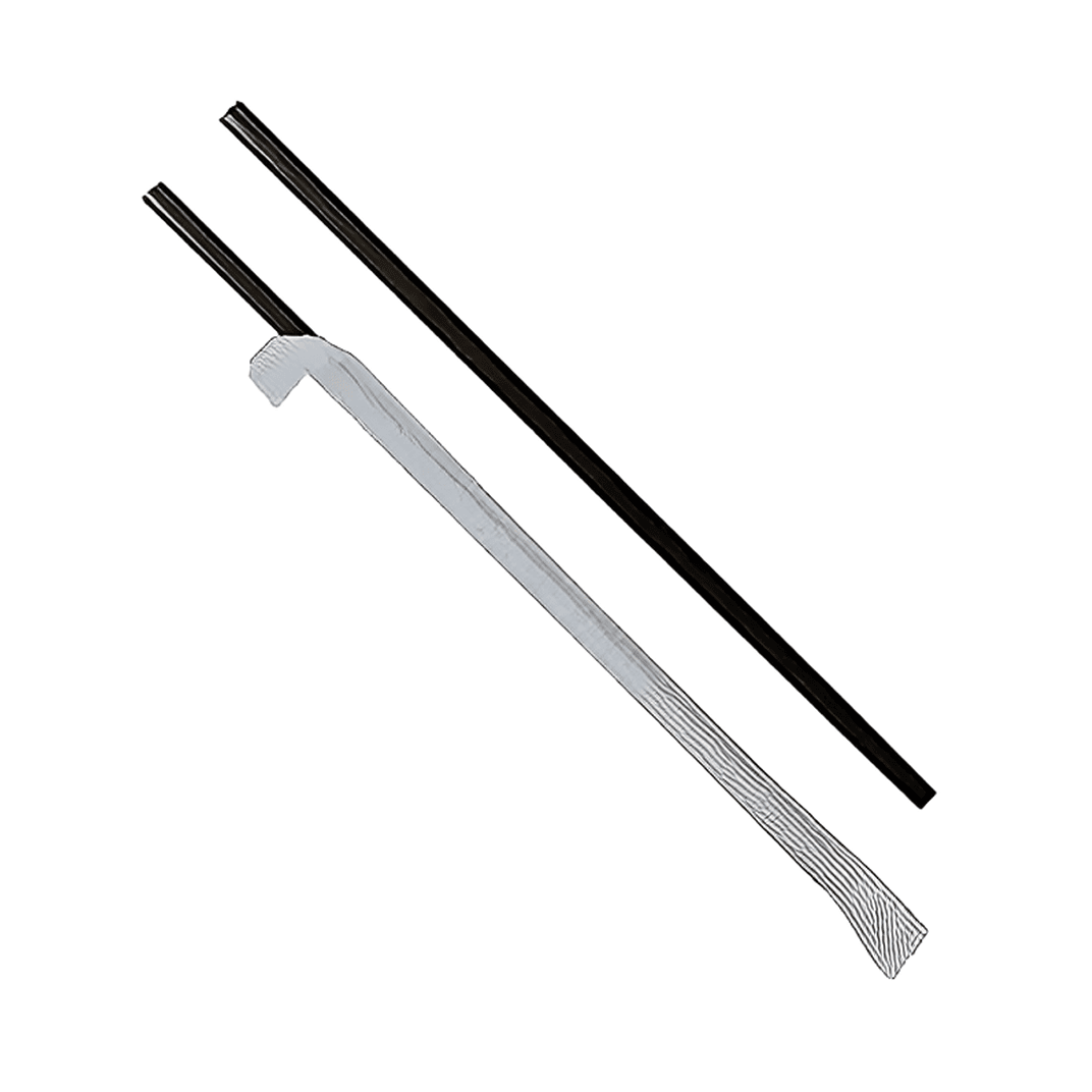 Victoria Bay Jumbo Straw 7.75 IN PP Black Paper Wrapped 5000/Case