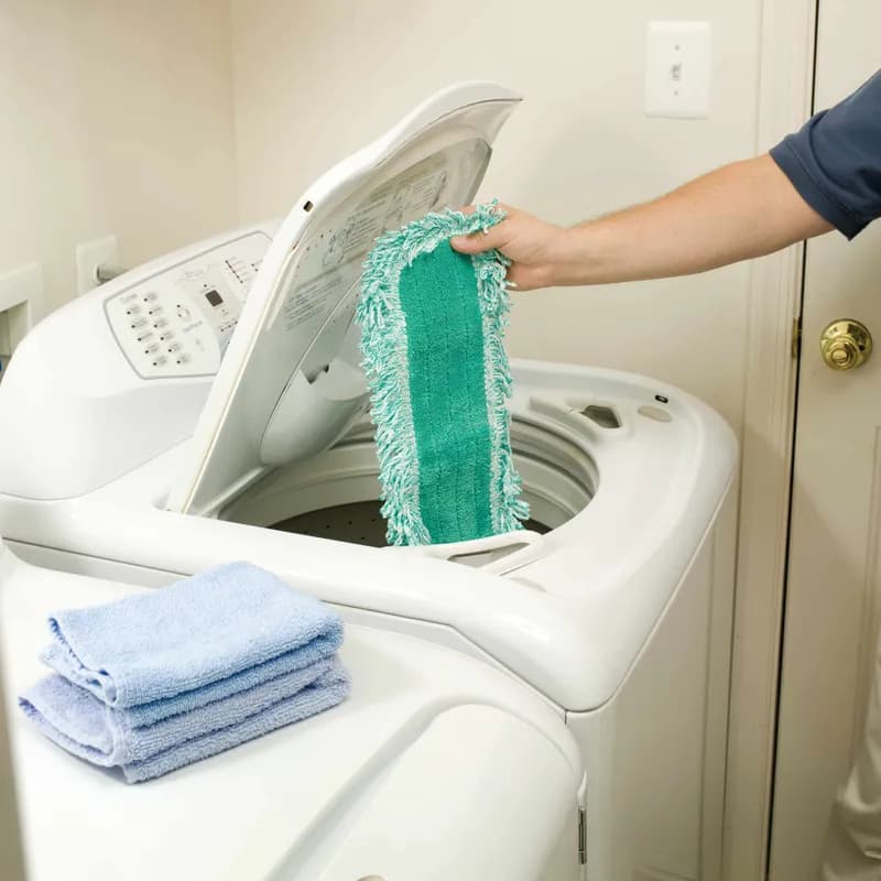 Hygen™ Dust Mop 18 IN Green Microfiber Fringed Standard 1/Each