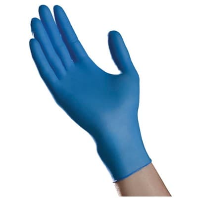Examination Gloves Medium (MED) Blue Nitrile Powder-Free 100/Box