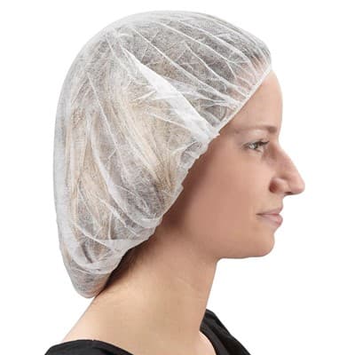 Ambitex® Bouffant Cap 21 IN White PP 1000/Case
