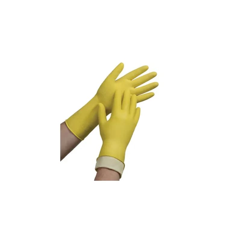 Gloves XL Yellow Rubber Latex Disposable 12/Dozen