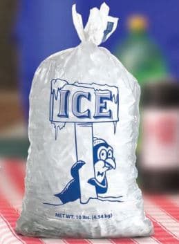 Hilex® Ice Bag 11X18 IN 8 LB Plastic With Drawstring Closure 500/Case