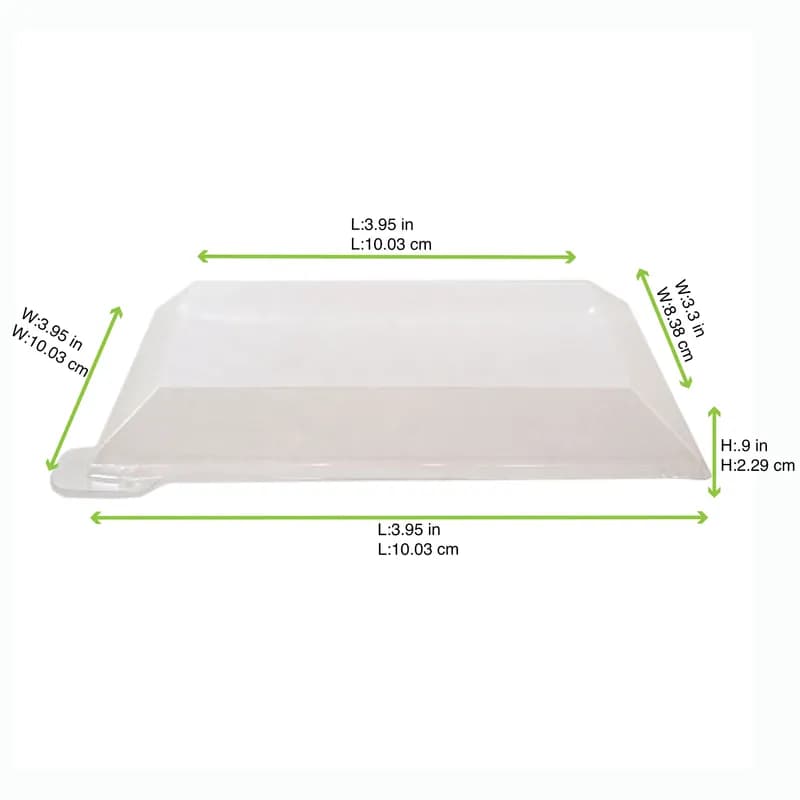 Lid Dome 3.95X3.95X0.6 IN PET Clear Square For Container Freezer Safe 25 Count/Pack 4 Packs/Case 100 Count/Case