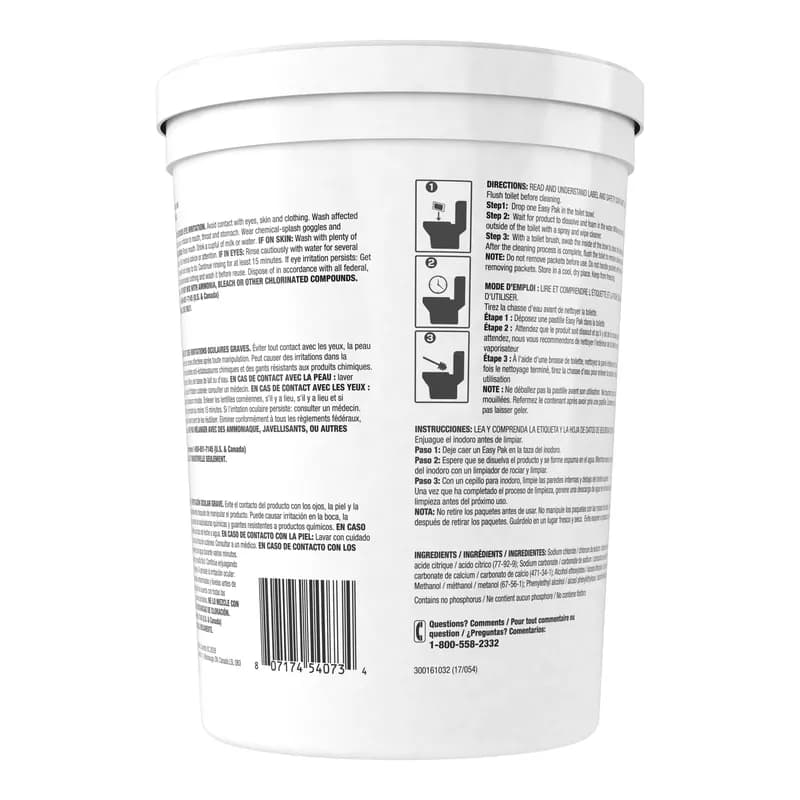 Crew® Easy Paks® Lavender Toilet Bowl Cleaner 0.5 OZ Powder RTU Enzymatic 90 Count/Pack 2 Packs/Case 180 Count/Case