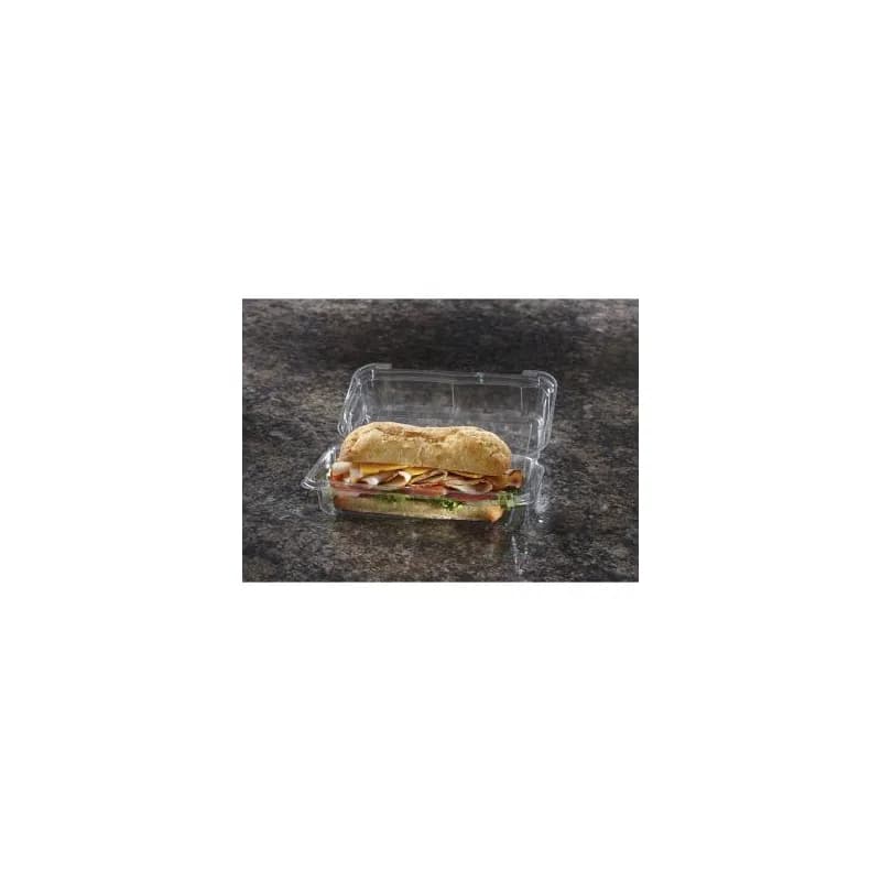 Take-Out Container Hinged With Dome Lid 9X5 IN PET Clear Rectangle 240/Case