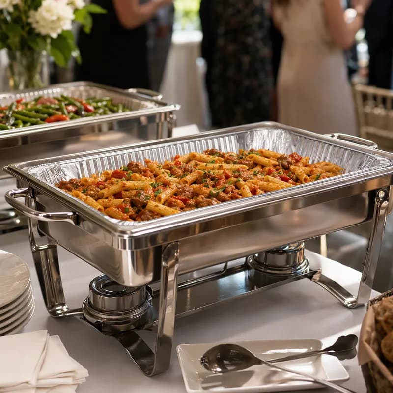 Steam Table Pan Full Size 20.75X13X3.5 IN Aluminum Silver Deep Full Curl 50/Case