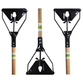 Mop Handle 1.125 IN 60IN Natural Black Quick Change Quick Change 1/Each