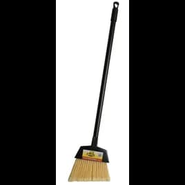 Bristles Indoor Broom Large (LG) 48IN Natural Black Metal Plastic Vinyl Coated Threaded Angled 1/Each