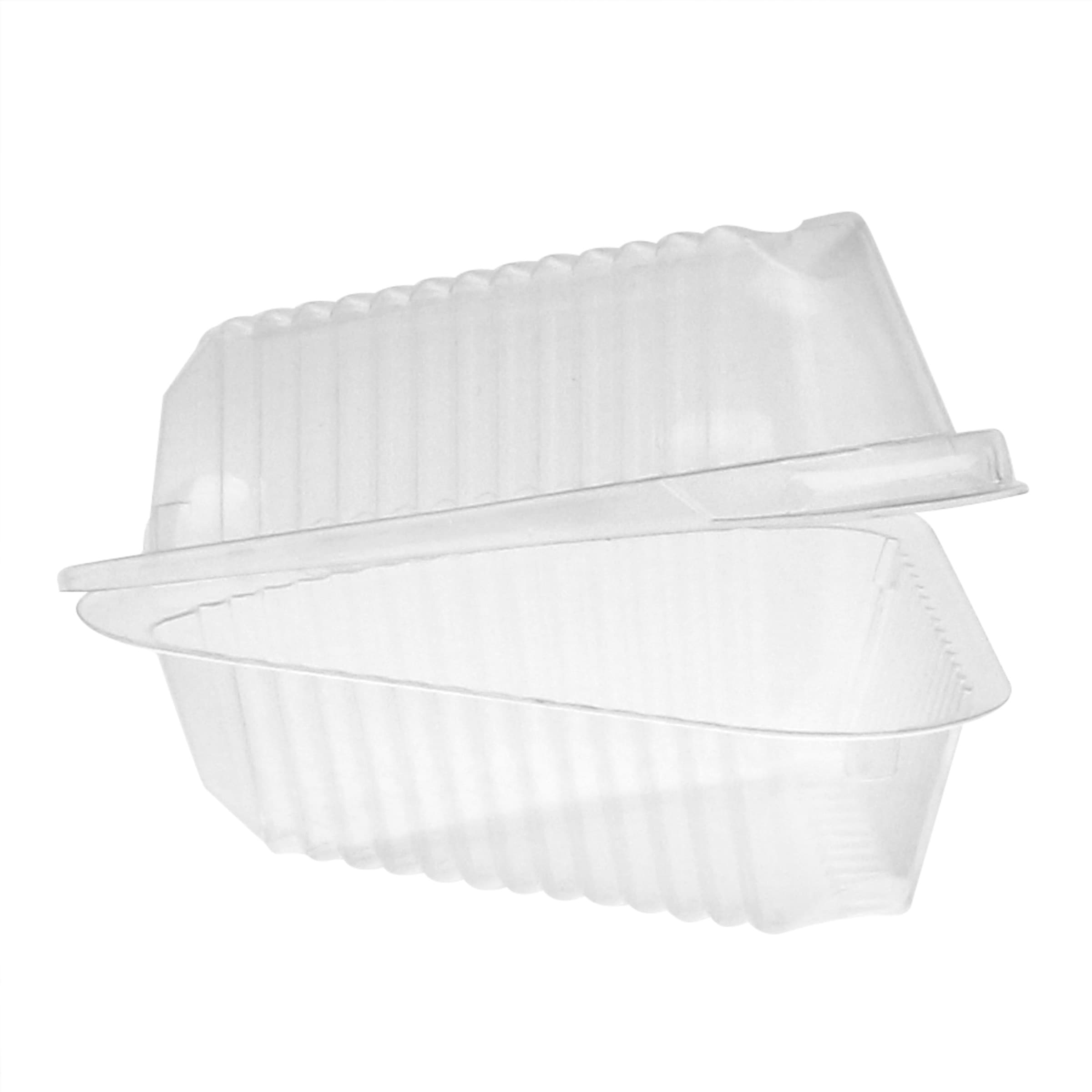 Pie Slice Hinged Container With Dome Lid 9 OZ 5.4X5.4X2.4 IN OPS Clear Triangle Deep 500/Case