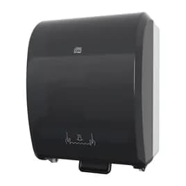 Tork Paper Towel Dispenser 9.32X12.32X15.95 IN Plastic Wall Mount Black Hard Roll Mechanical Manual 1/Each