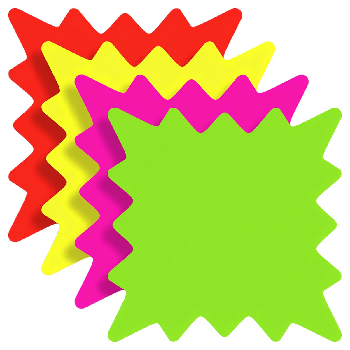 Sign 5X5 IN Starburst Rainbow 100/Pack