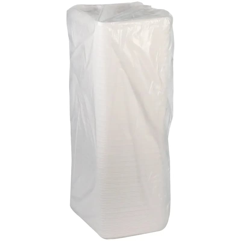 12S Supermarket Tray 11X9X0.65 IN Polystyrene Foam White Rectangle 250/Case