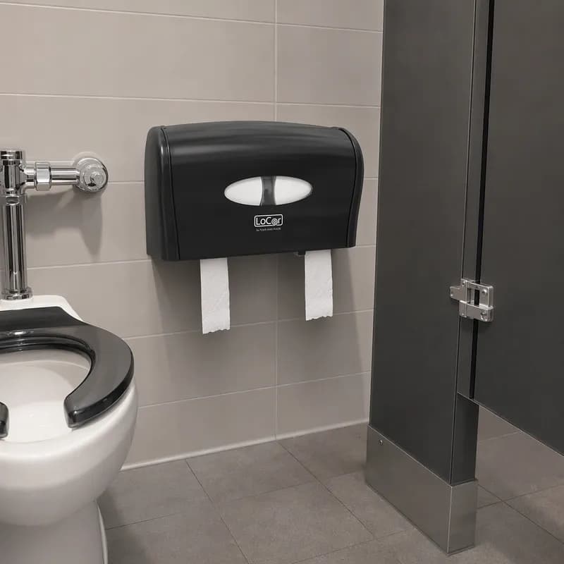 Toilet Paper Dispenser Wall Mount Black Jumbo Jr (JRT) Side-by-Side 1/Each