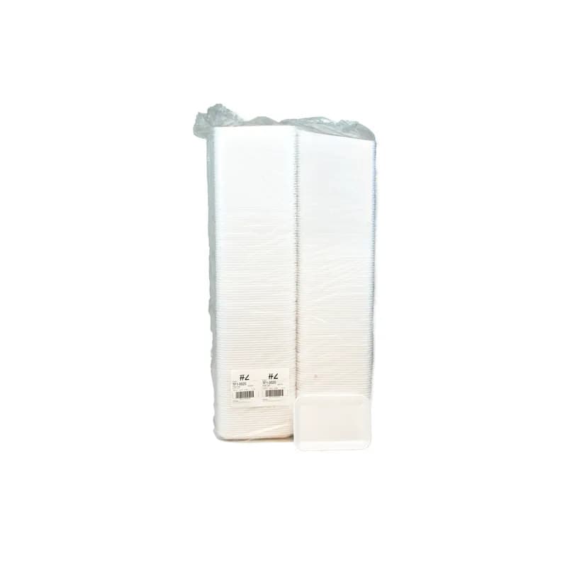 2 Supermarket Tray 8.2X5.7X0.91 IN Polystyrene Foam White Rectangle 500/Case