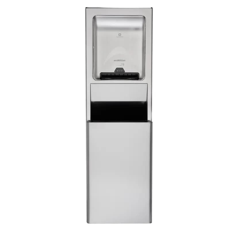 Georgia-Pacific Pro® Trash Can Silver Stainless Steel Recessed 1/Each