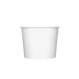 Karat® Food Container Base 16 OZ Double Wall Poly-Coated Paper White Round 1000/Case