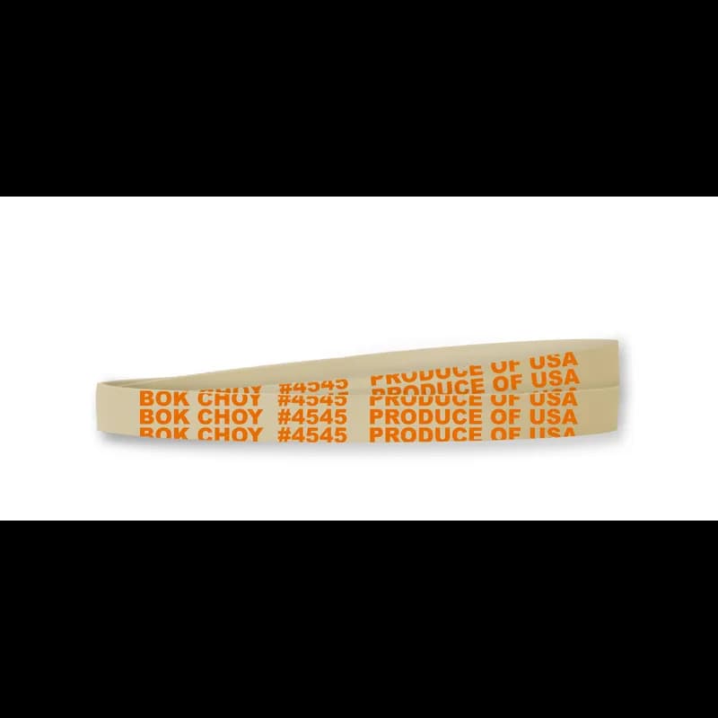 Bok Choy Rubber Band 5.5X0.375 IN Rubber Latex White Orange 1/Bag